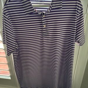Men's Purple Striped Dri Fit Polo Shirt